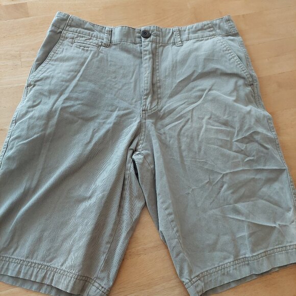Urban Heritage Men's Beige Cotton Button & Zipper Closure Shorts Size 30 - Picture 1 of 12